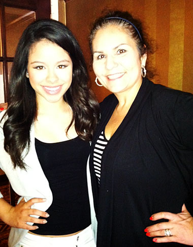 Cierra Ramirez star of Girl in Progress, on her promotional tour that Houston Makeup Artist  Cinthia Moore was in charge of.